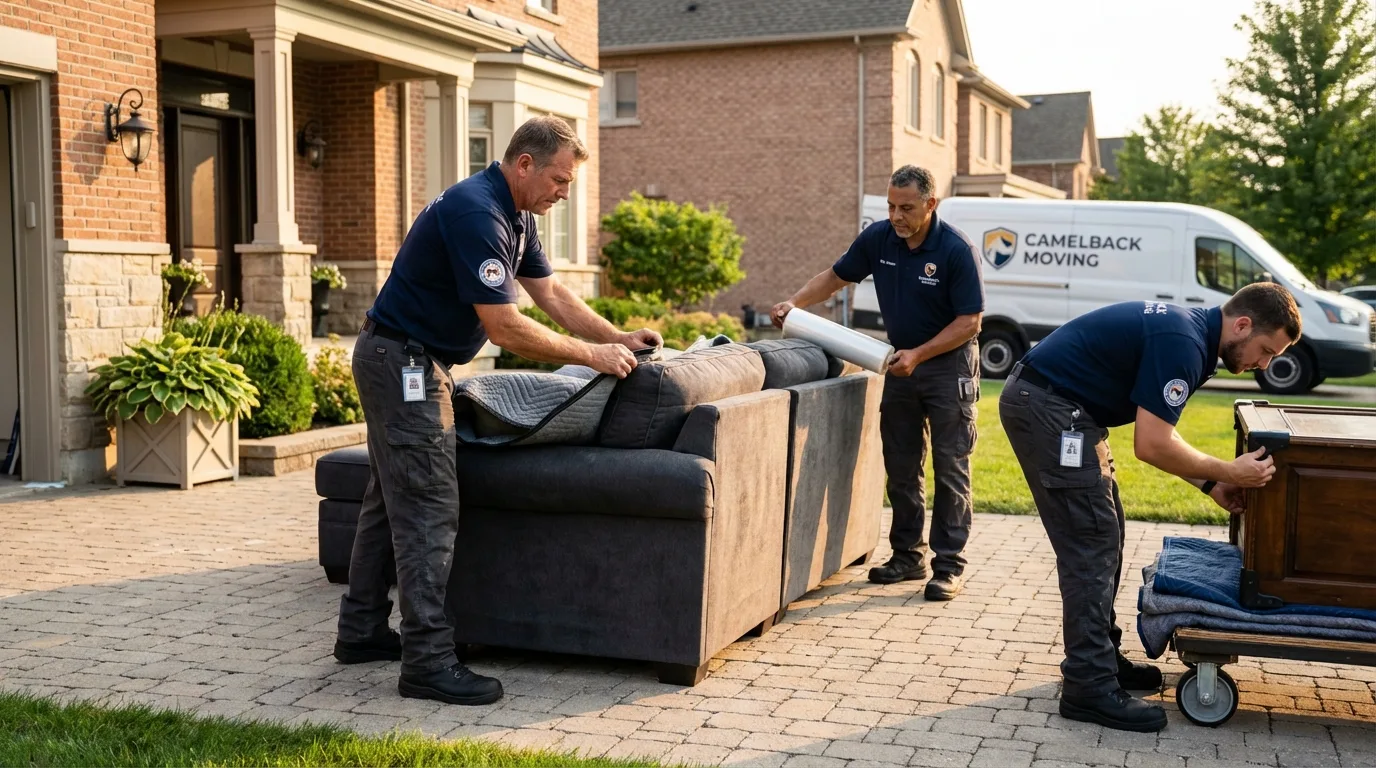 Large estate moving crew wrapping furniture in Sisseton, SD